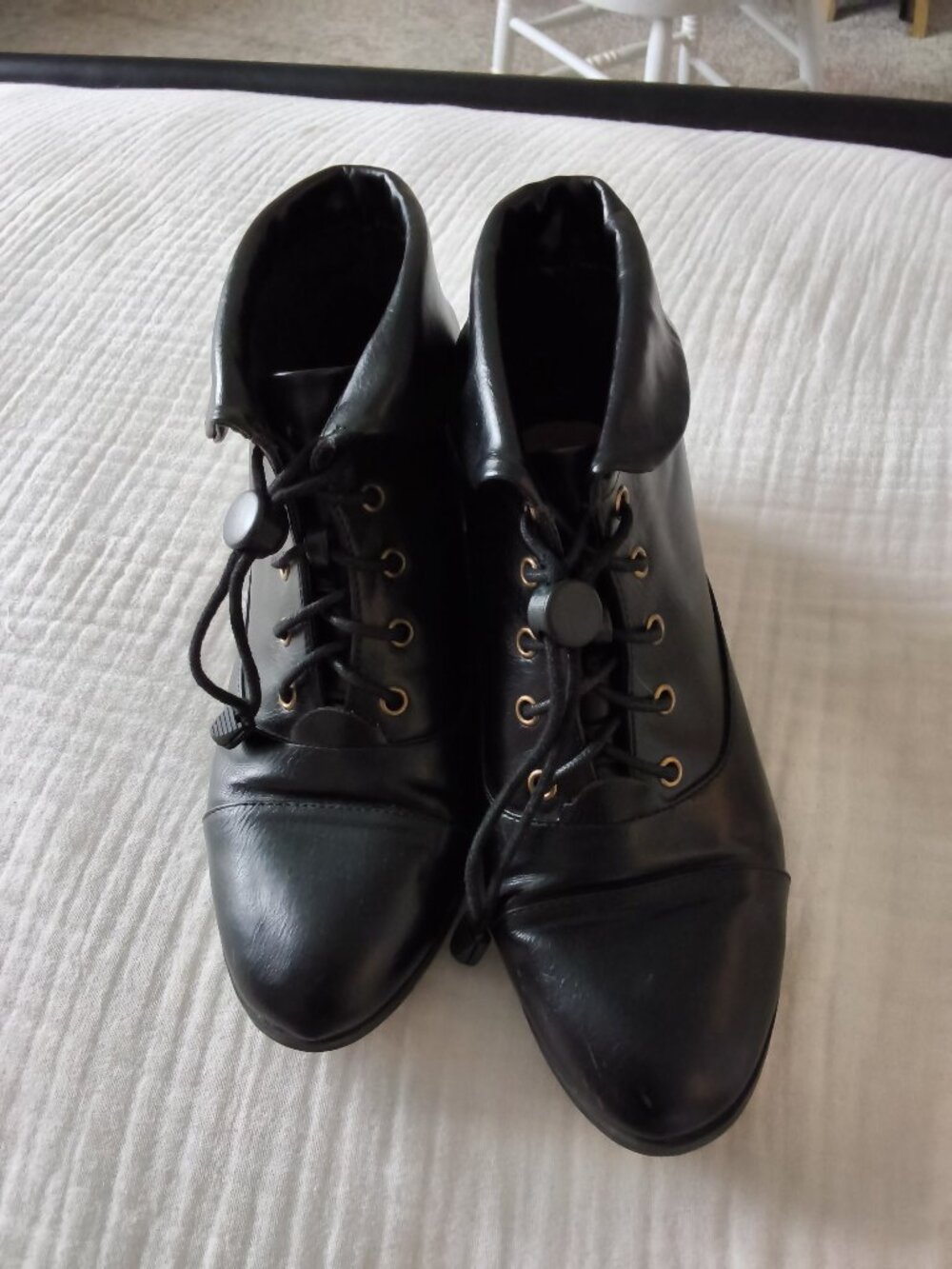 Women's Black Lace Up Boots